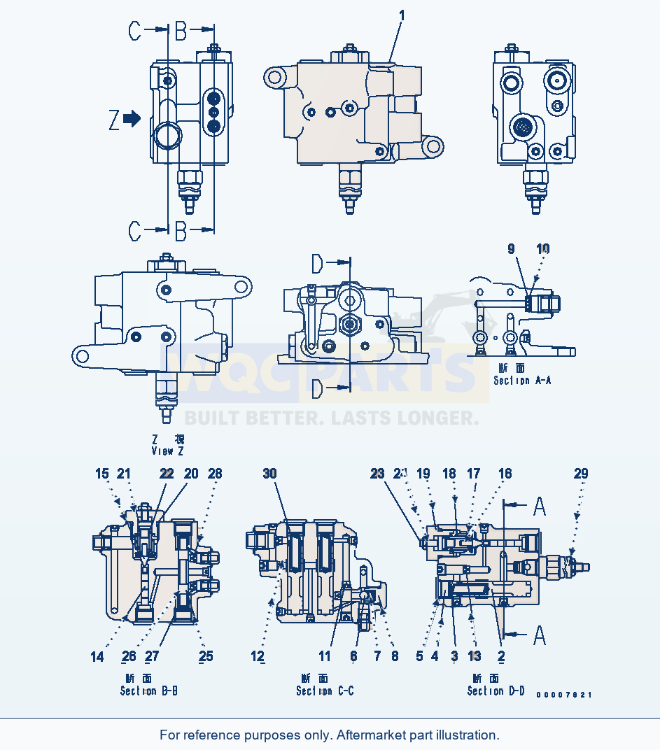 Komatsu WA320L-5 Charge Valve (Brake) (Inner Parts) parts diagram