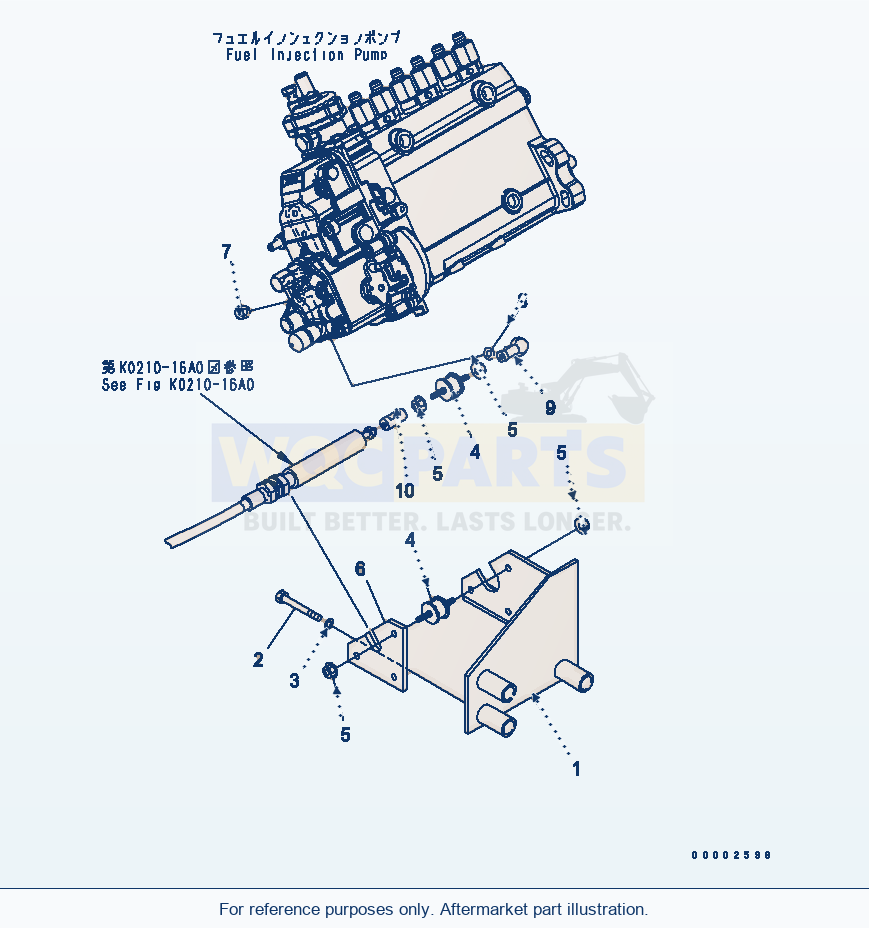 Komatsu WA320L-5 Engine Control parts diagram