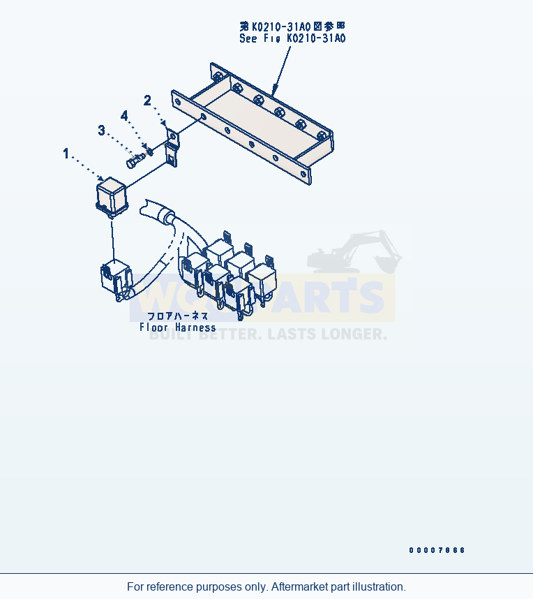 Komatsu WA320L-5 Floor (Air Cleaner Relay) parts diagram