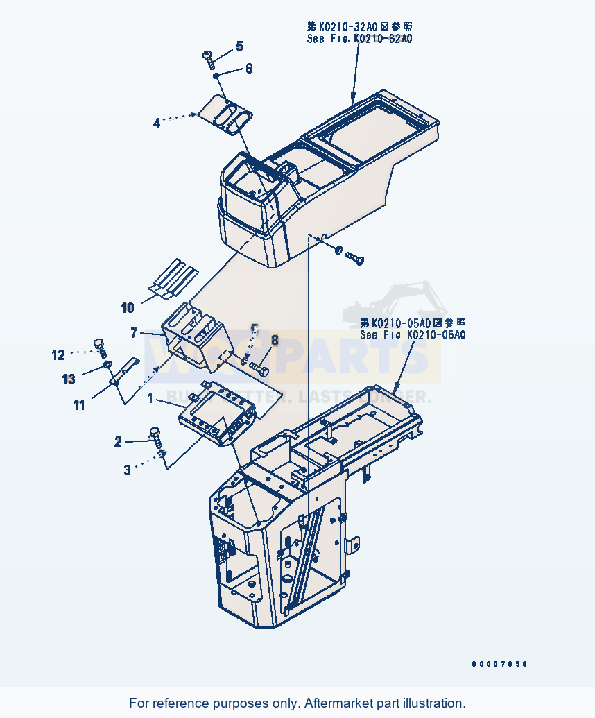 Komatsu WA320L-5 Floor (Cover R.H.) (For 2-Lever) parts diagram