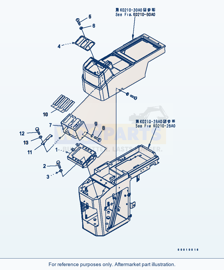 Komatsu WA320L-5 Floor (Cover R.H.) (For 3-Lever) parts diagram