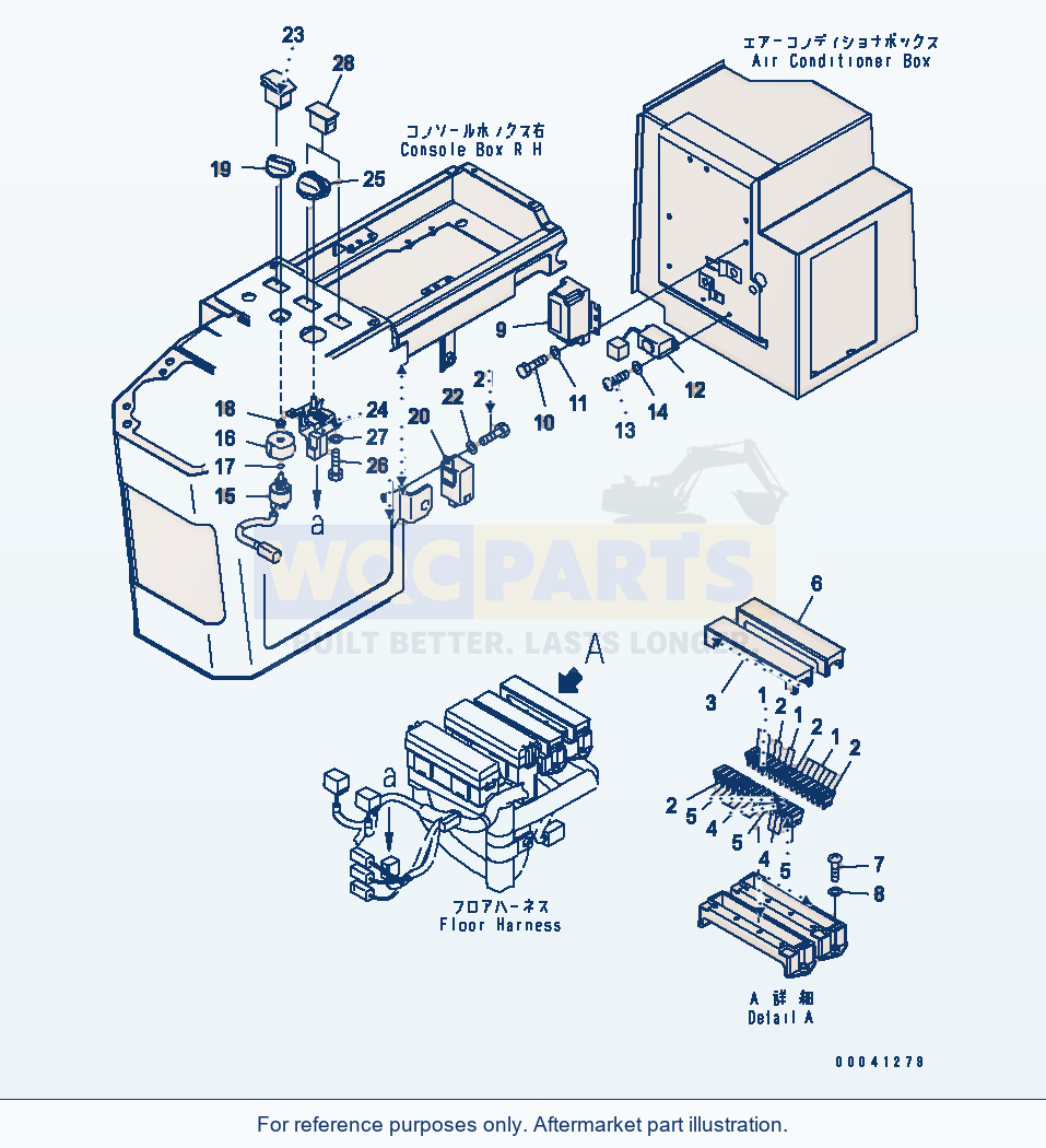 Komatsu WA320L-5 Floor (Electrical Parts) parts diagram