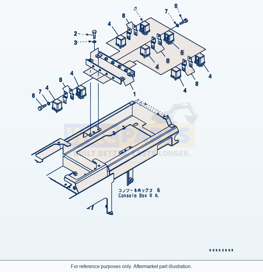 Komatsu WA320L-5 Floor (Electrical) (Relay) parts diagram