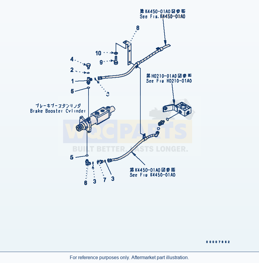 Komatsu WA320L-5 Floor (Inching Brake) parts diagram