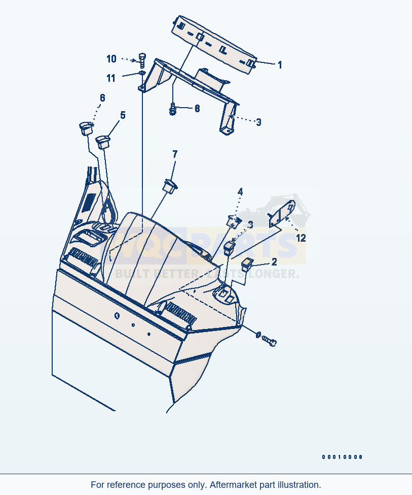 Komatsu WA320L-5 Floor (Main Monitor) (For Load Meter) parts diagram