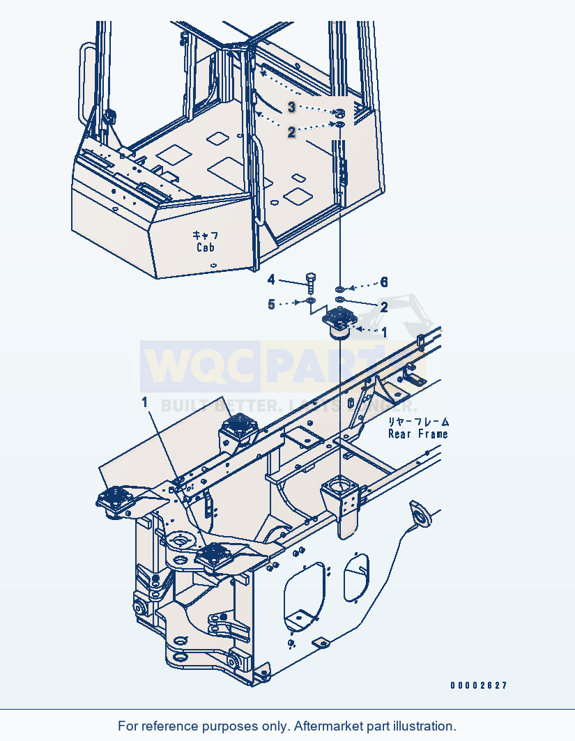 Komatsu WA320L-5 Floor Support parts diagram