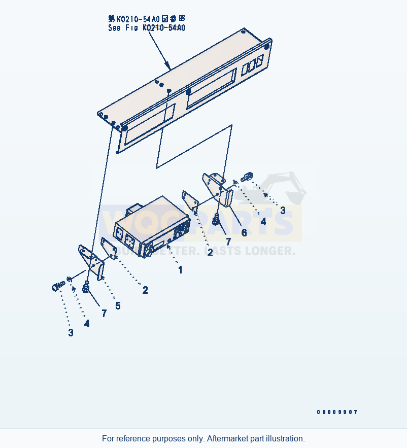 Komatsu WA320L-5 Radio (Am, Fm) parts diagram