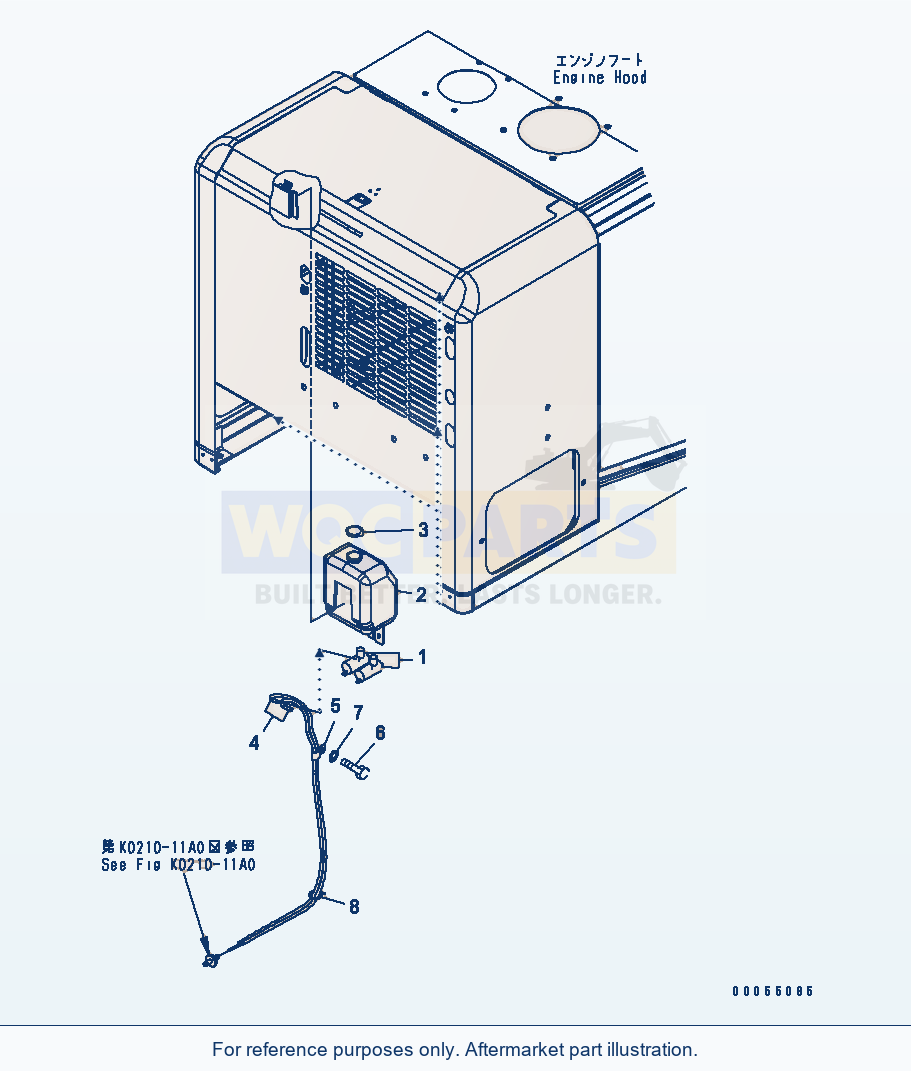 Komatsu WA320L-5 Window Washer parts diagram