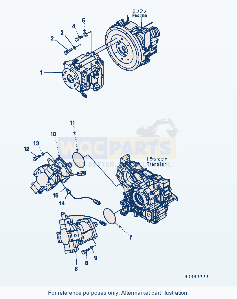 Komatsu WA320L-5 Hst Pump parts diagram