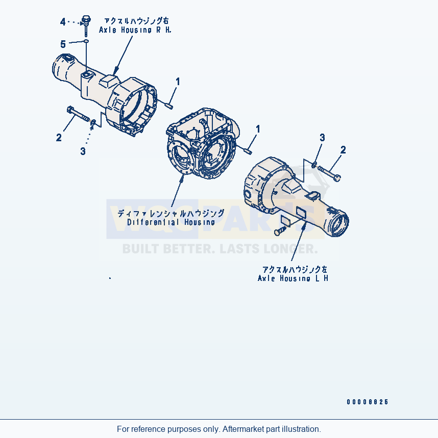 Komatsu WA320L-5 Rear Axle (Slack Adjuster Mounting) parts diagram