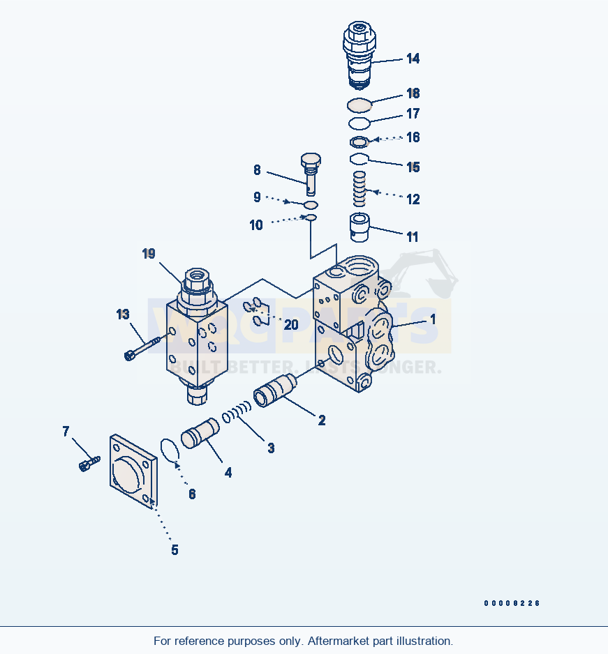 Komatsu WA320L-5 Cut-Off Valve parts diagram