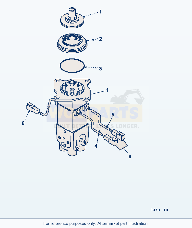 Komatsu WA320L-5 Ppc Valve (For Mono Lever) parts diagram