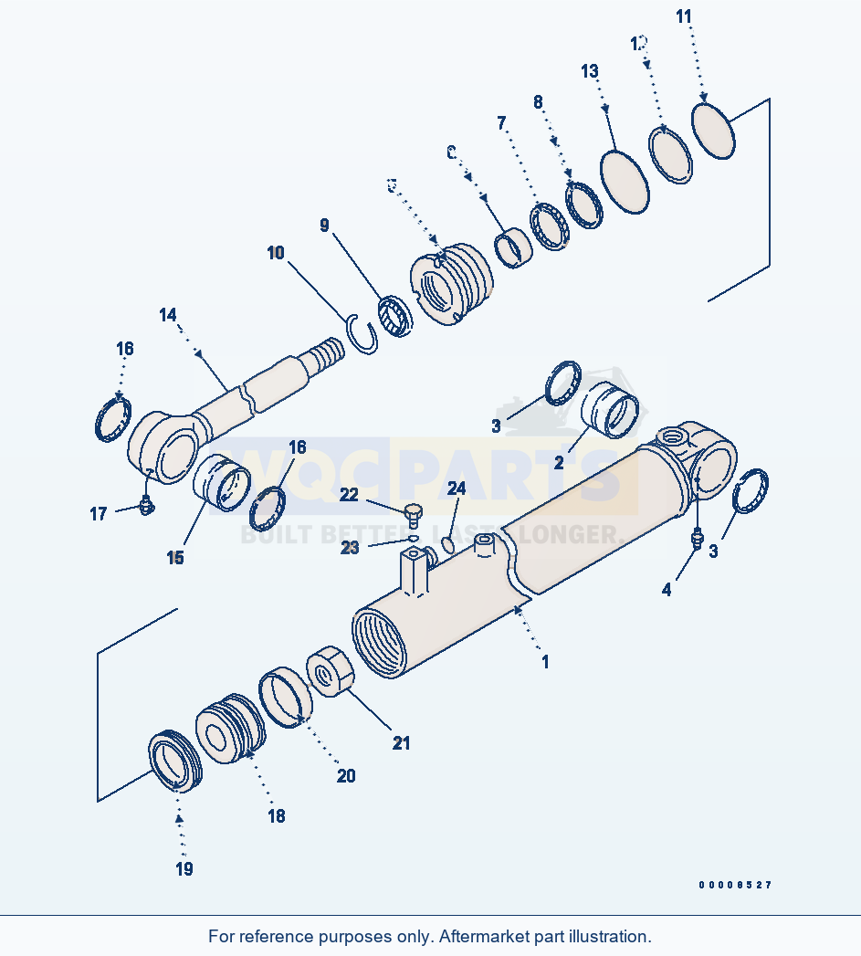 Komatsu WA320L-5 Steering Cylinder (Inner Parts) parts diagram