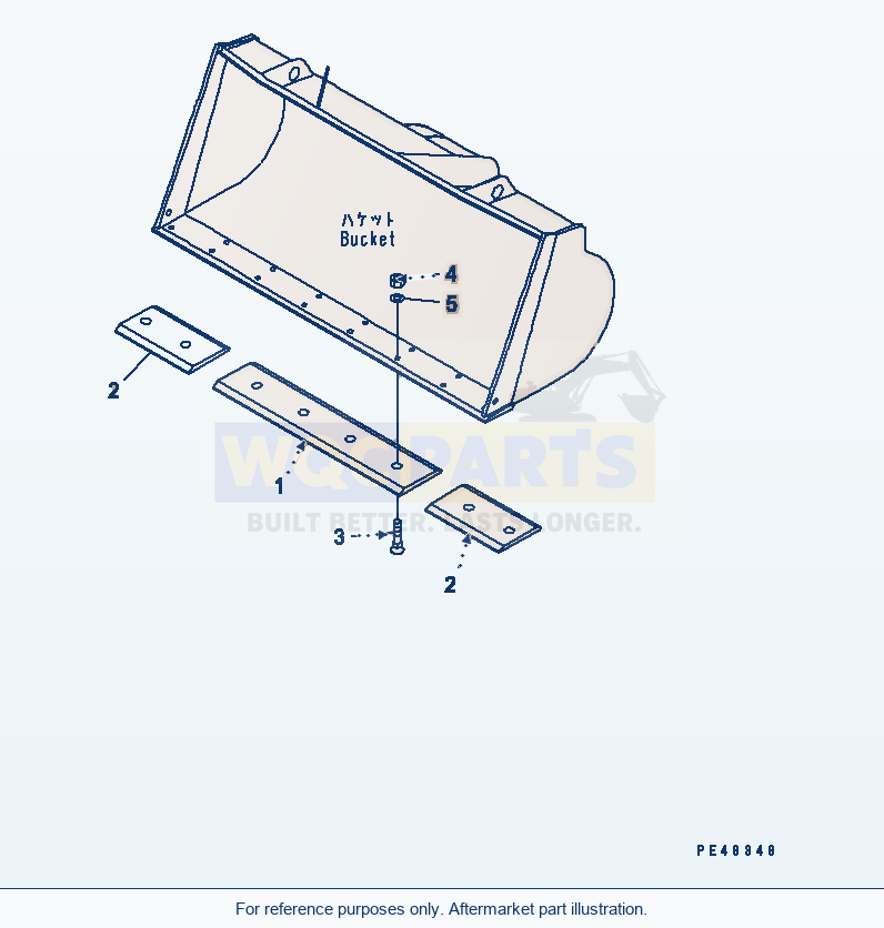 Komatsu WA320L-5 Bolt On Cutting Edge parts diagram