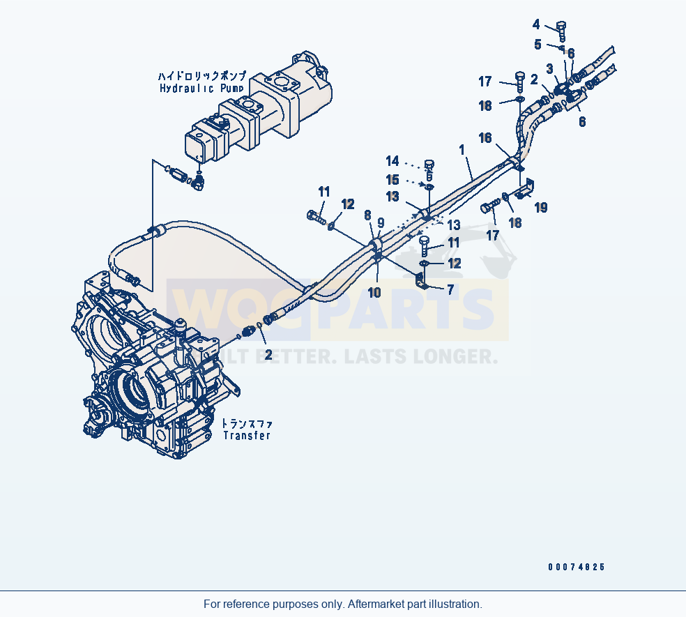 Komatsu WA320PT-5L Transfer Oil Cooler parts diagram