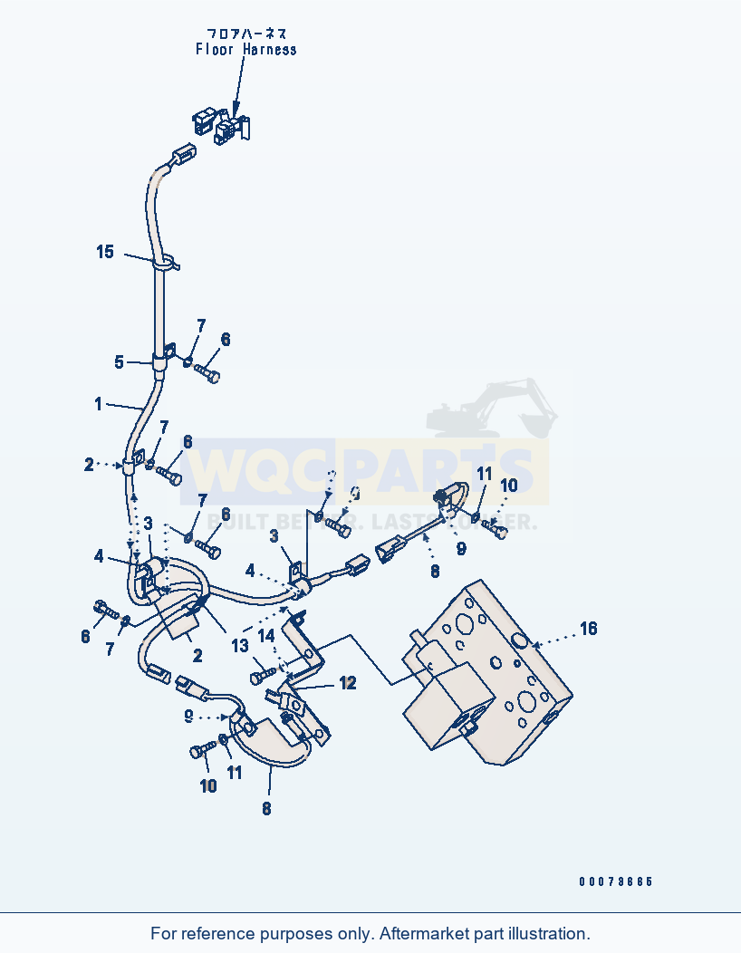 Komatsu WA320PT-5L Auxiliary Steering Harness parts diagram