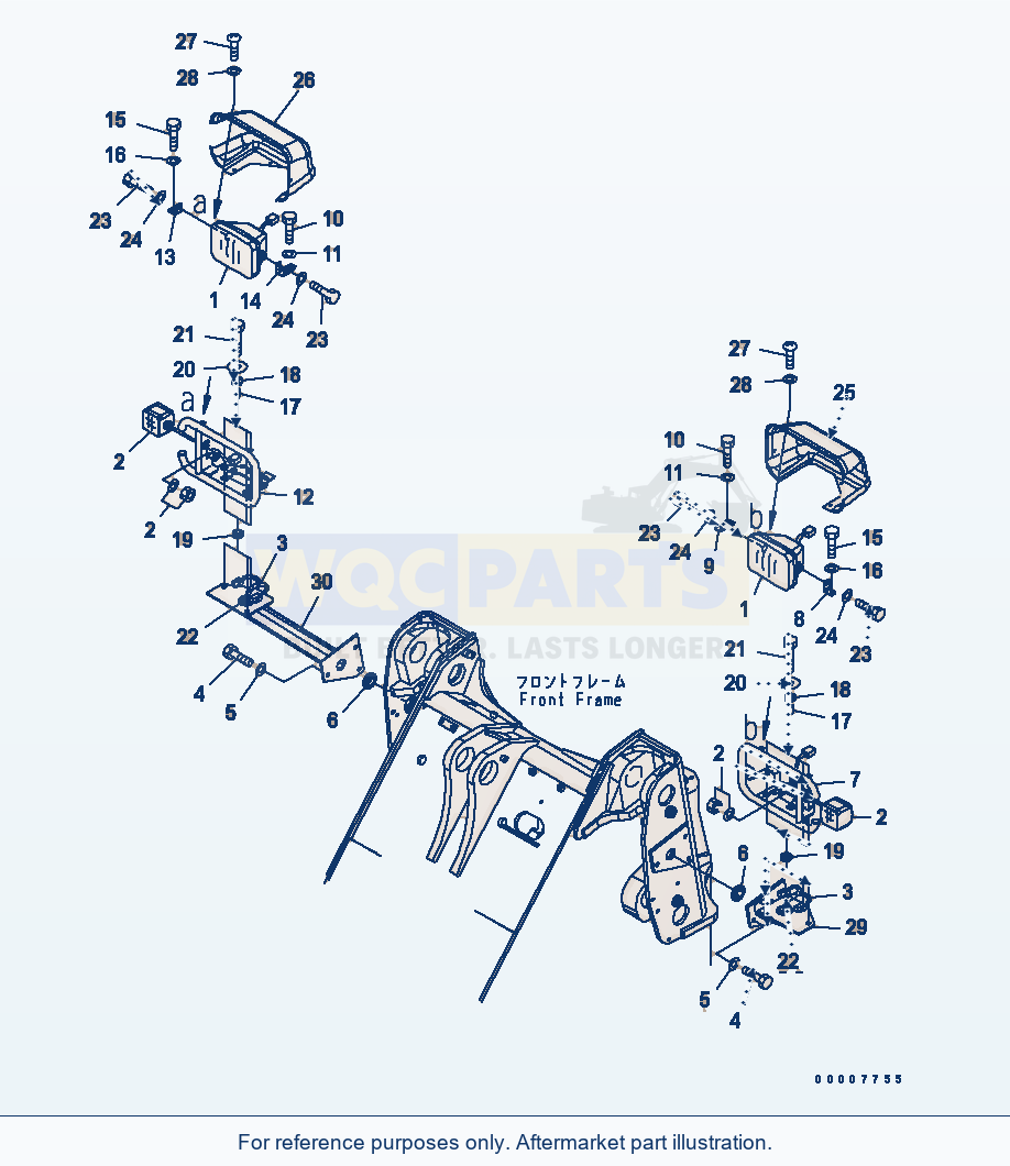 Komatsu WA320PT-5L Front Light parts diagram