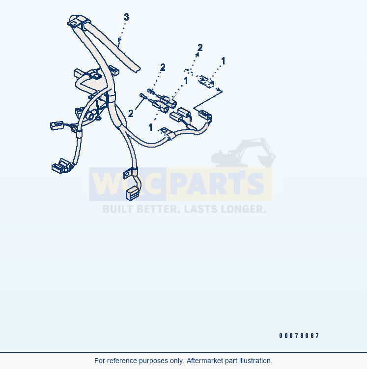 Komatsu WA320PT-5L Rear Harness Plug (Auxiliary Steering) parts diagram