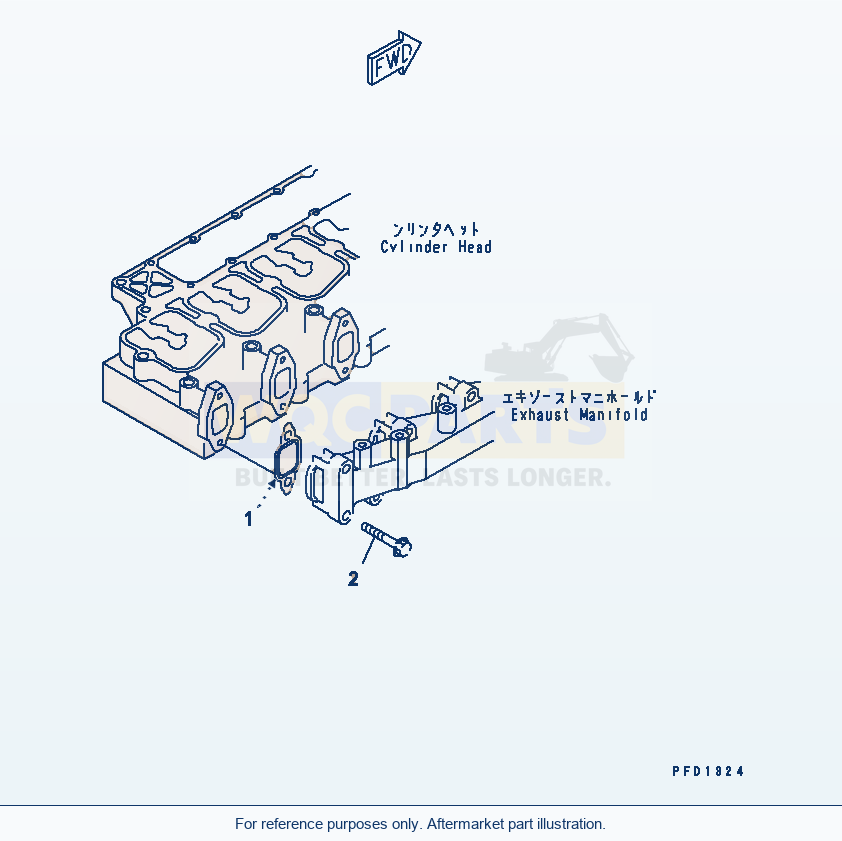 Komatsu WA320PT-5L Exhaust Manifold Gasket And Bolt parts diagram