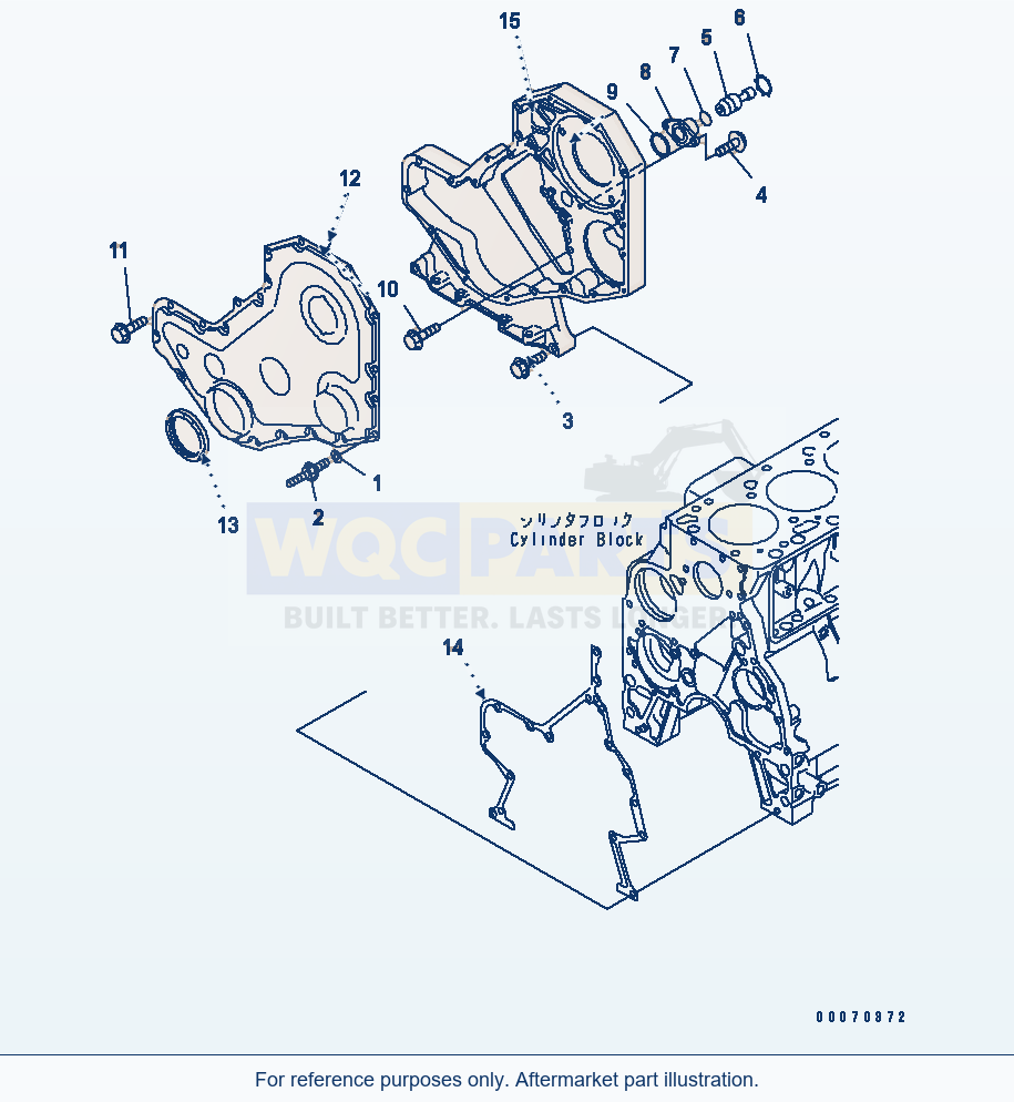Komatsu WA320PT-5L Front Gear Cover parts diagram