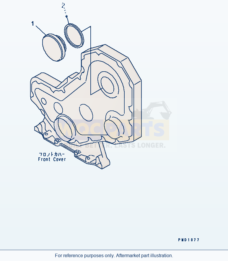 Komatsu WA320PT-5L Mechanical Tacho Drive Cover parts diagram