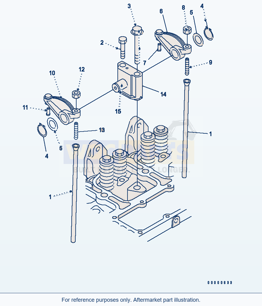 Komatsu WA320PT-5L Rocker Lever parts diagram