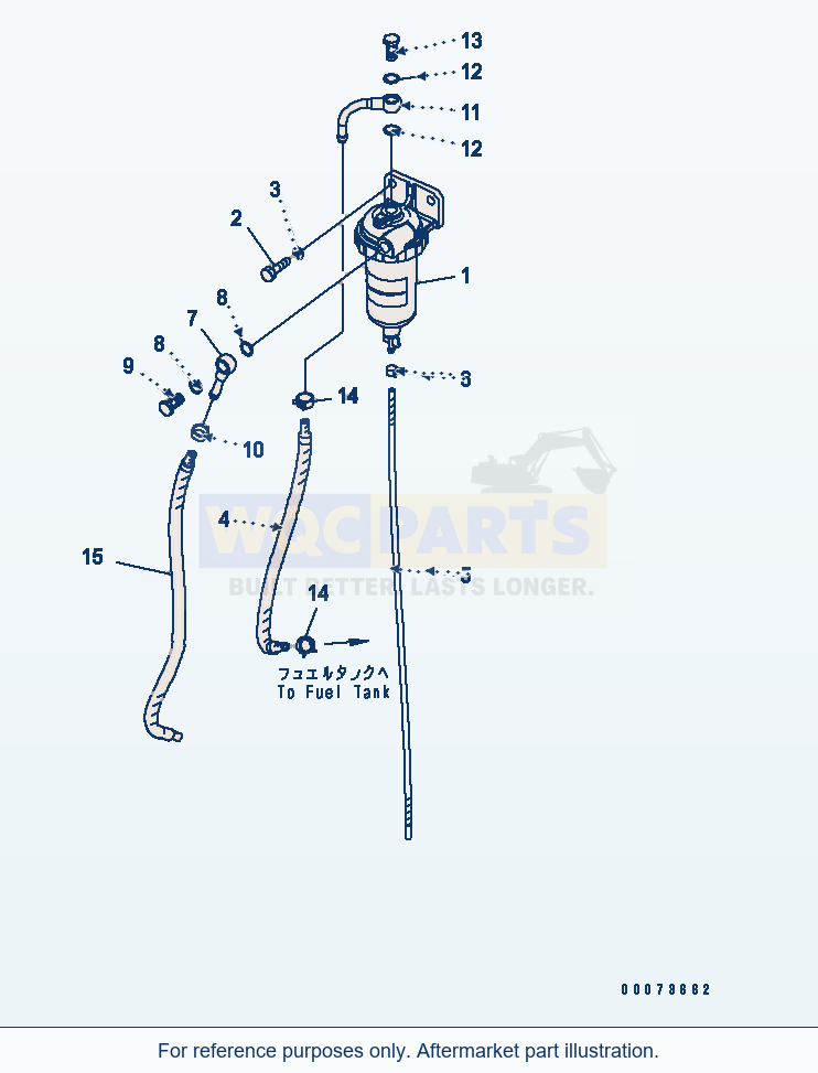Komatsu WA320PT-5L Water Separator parts diagram