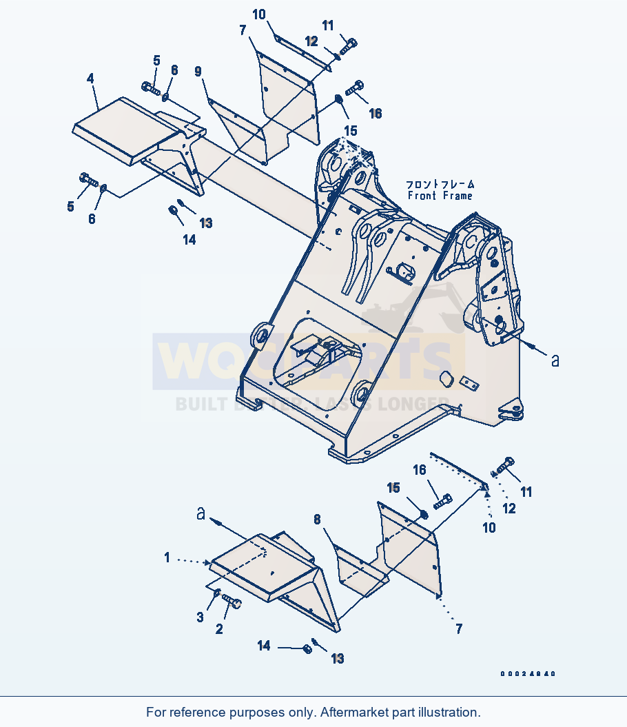 Komatsu WA320PT-5L Front Fender parts diagram