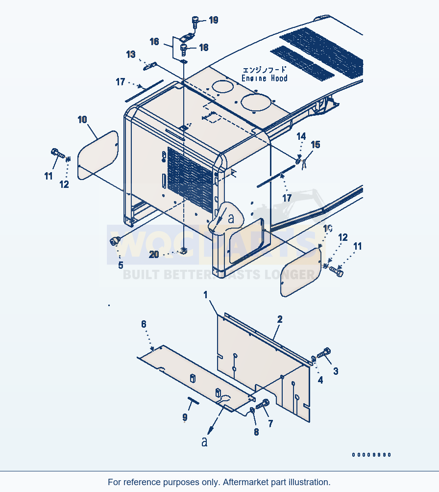 Komatsu WA320PT-5L Hood (Bulkhead) parts diagram