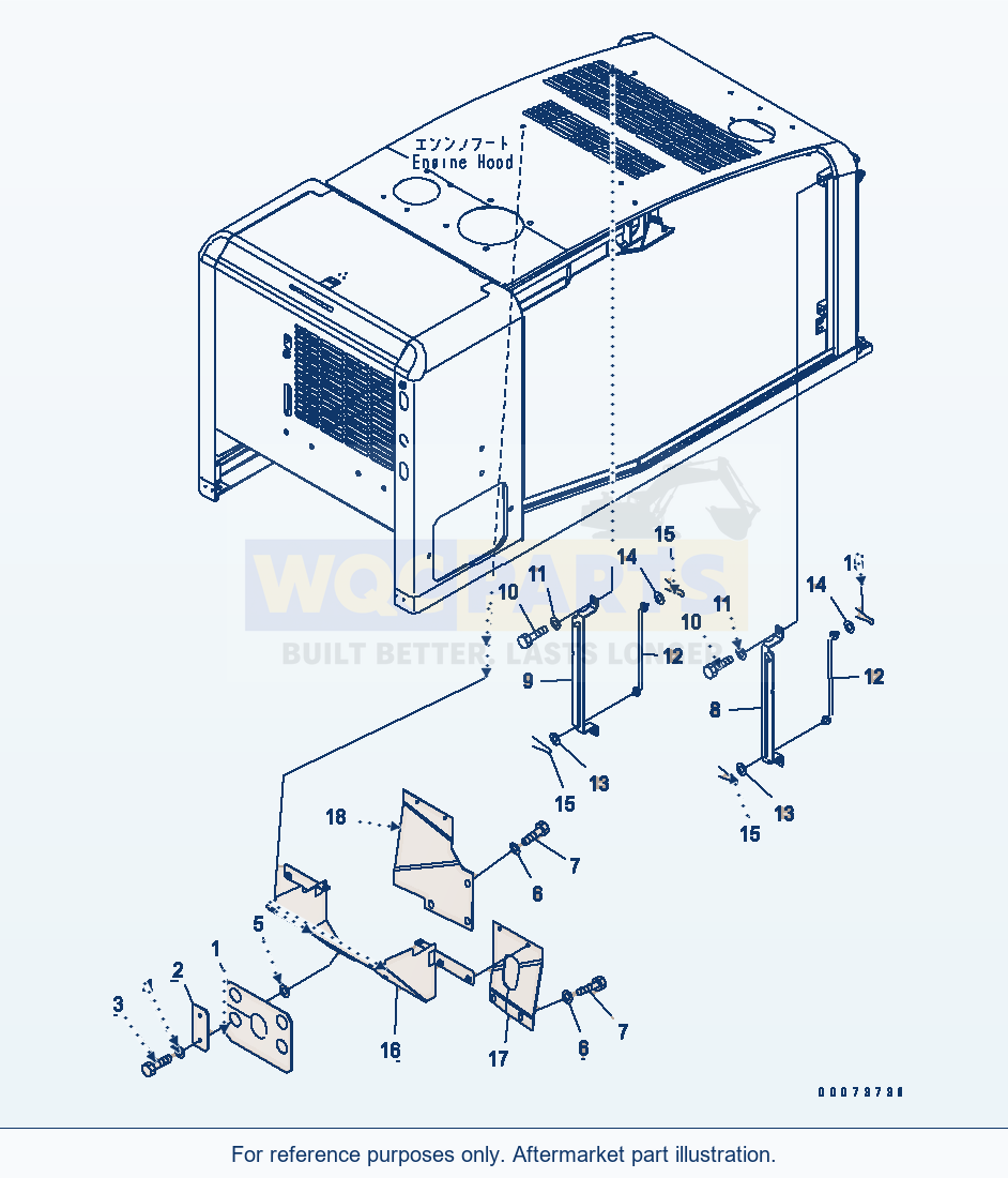 Komatsu WA320PT-5L Hood (Duct Sheet) parts diagram