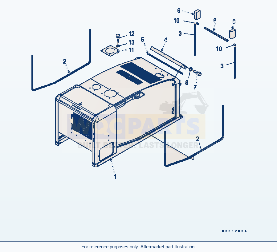 Komatsu WA320PT-5L Hood parts diagram