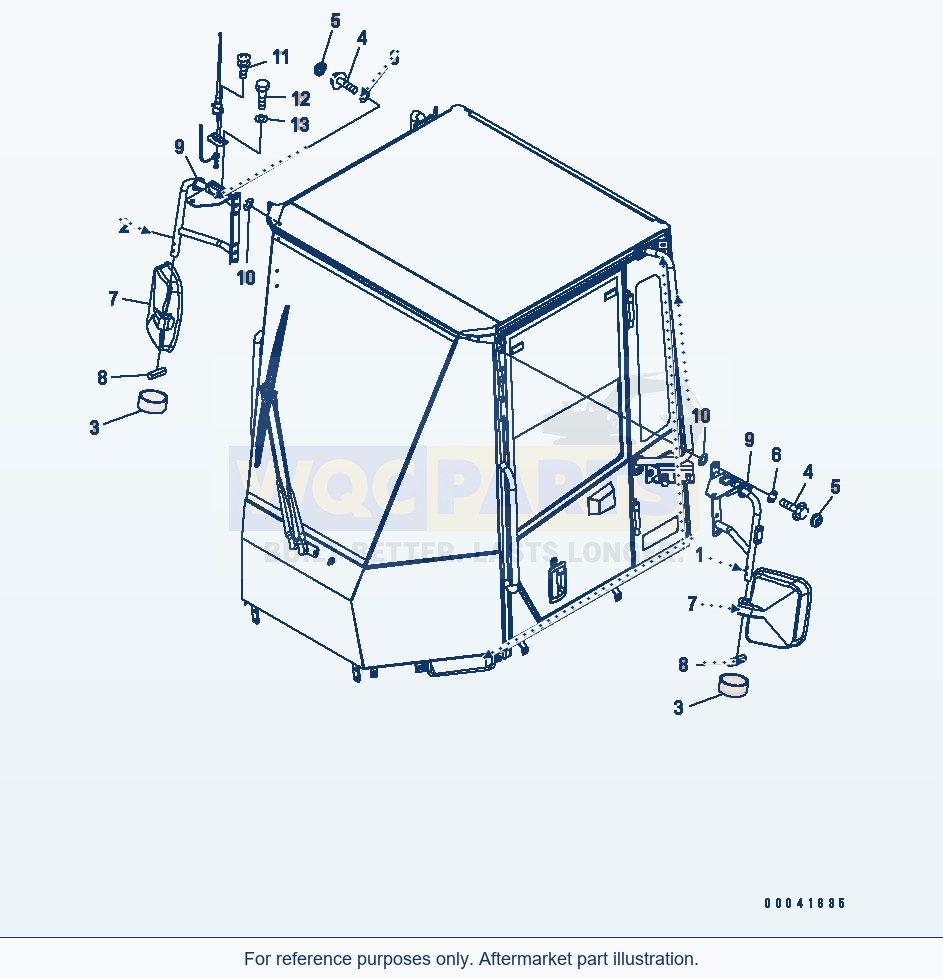Komatsu WA320PT-5L Mirror parts diagram