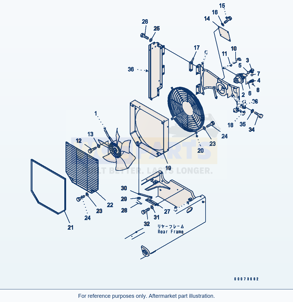 Komatsu WA320PT-5L Fan Drive parts diagram