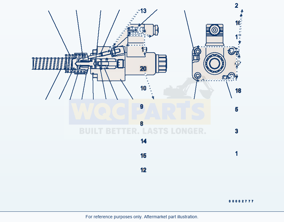 Komatsu WA320PT-5L Hst Motor (High Speed Control Block) parts diagram