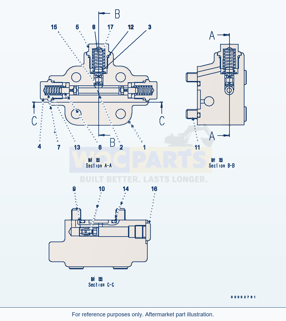 Komatsu WA320PT-5L Hst Motor (High Speed Flashing Valve) parts diagram