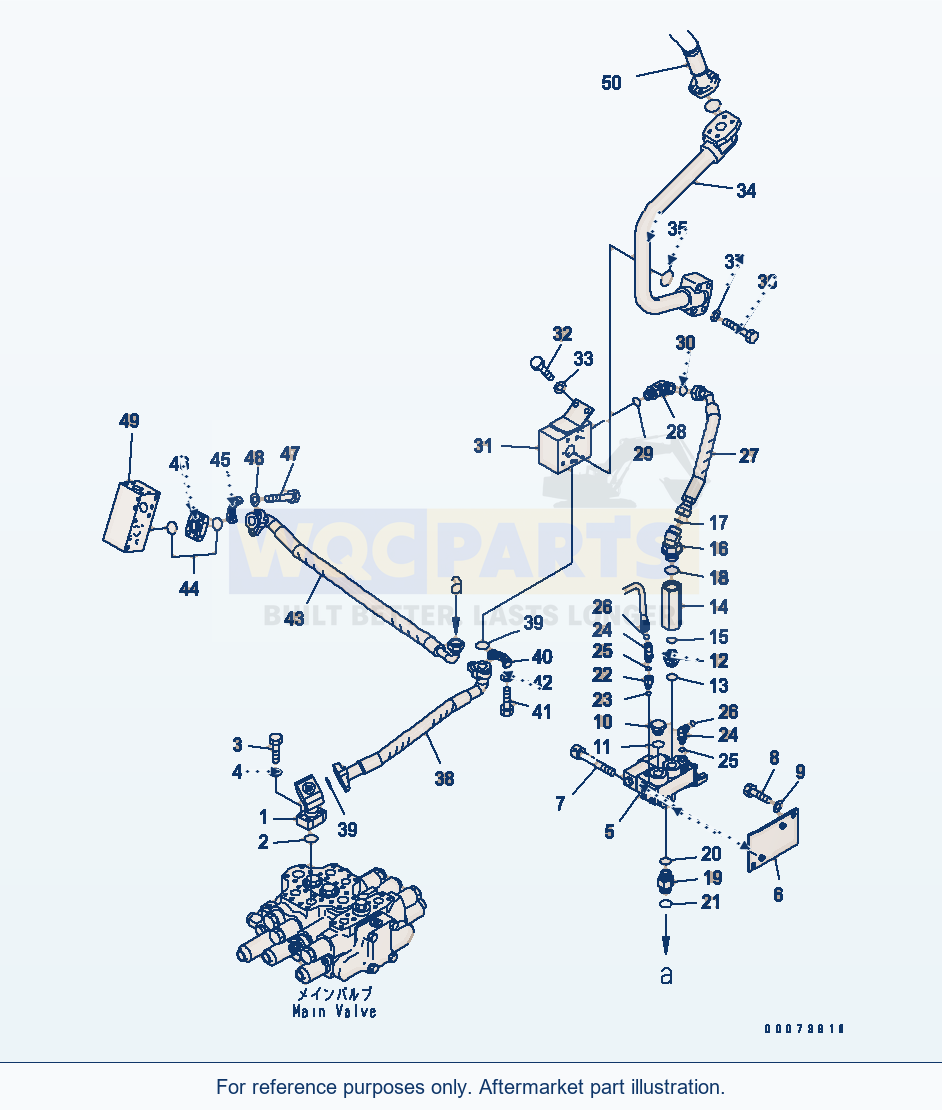 Komatsu WA320PT-5L Hydraulic Piping (Bucket Cylinder Line1/2) parts diagram