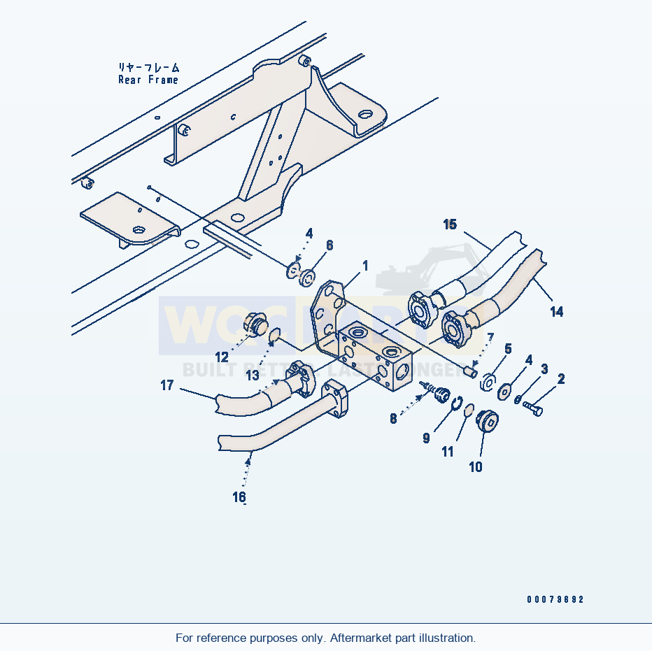 Komatsu WA320PT-5L Hydraulic Piping (Bypass Valve) parts diagram