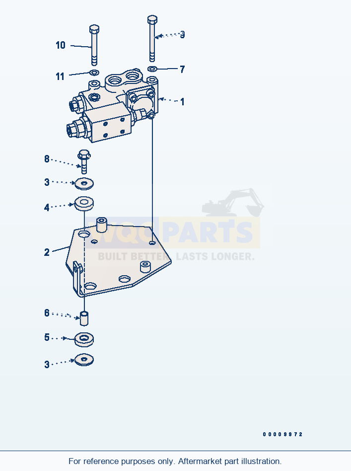Komatsu WA320PT-5L Hydraulic Piping (Cut Off Valve Mounting) parts diagram