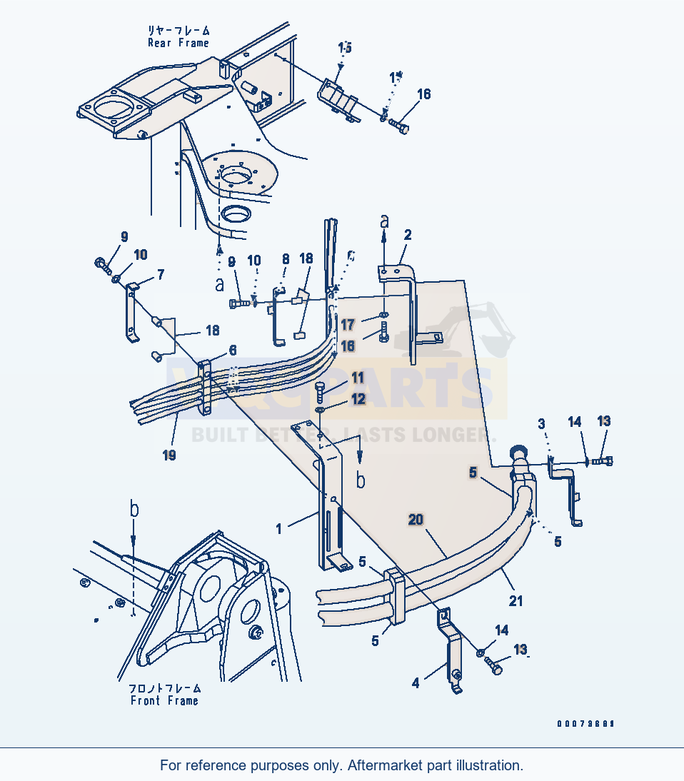 Komatsu WA320PT-5L Hydraulic Piping (Piping Mount) parts diagram
