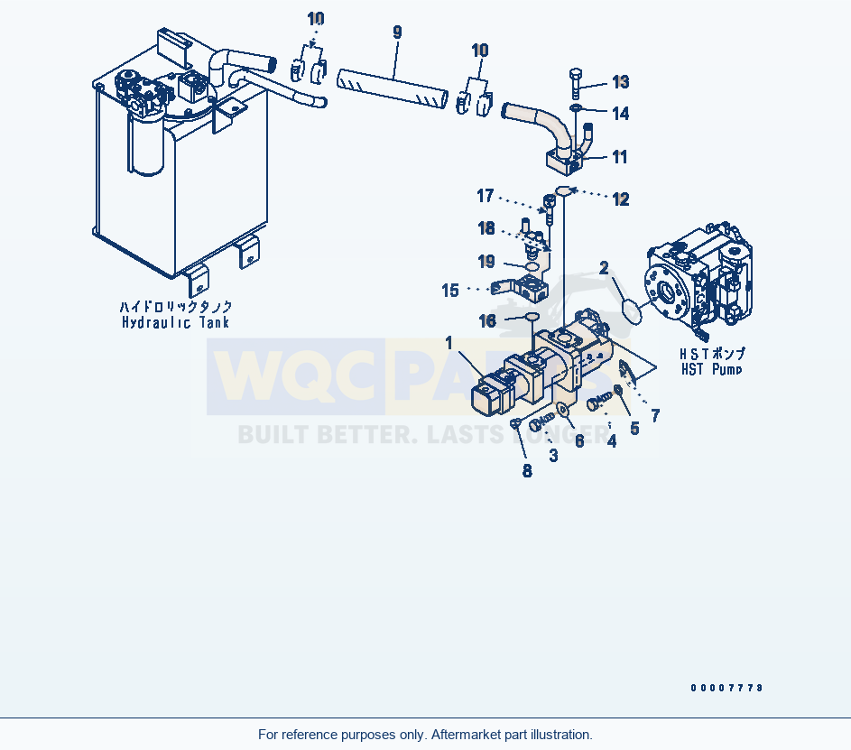 Komatsu WA320PT-5L Hydraulic Pump (Mounting And Line) parts diagram