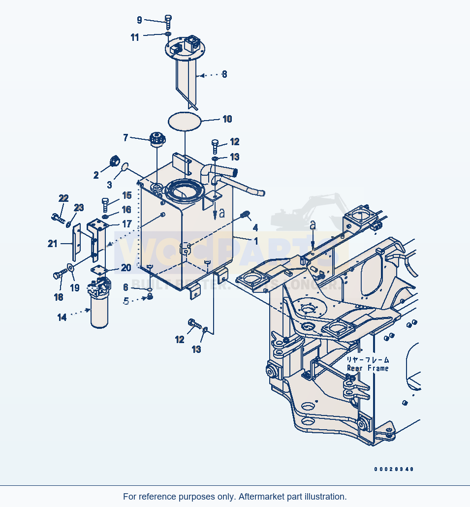 Komatsu WA320PT-5L Hydraulic Tank parts diagram