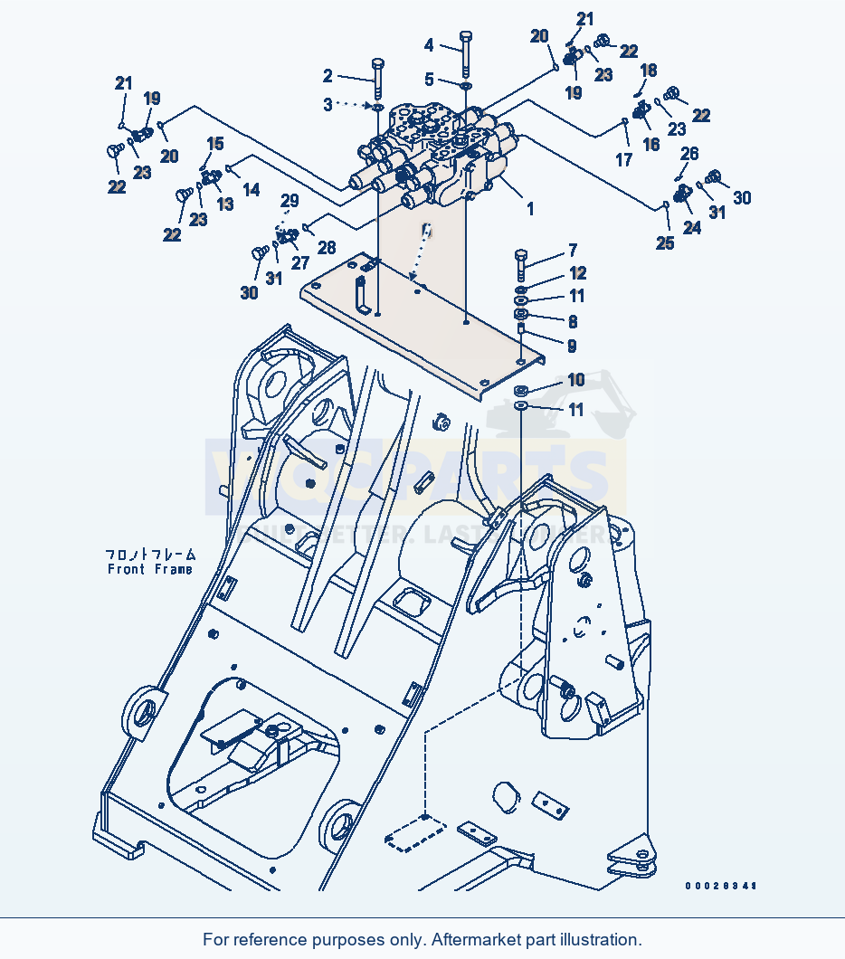 Komatsu WA320PT-5L Main Valve parts diagram