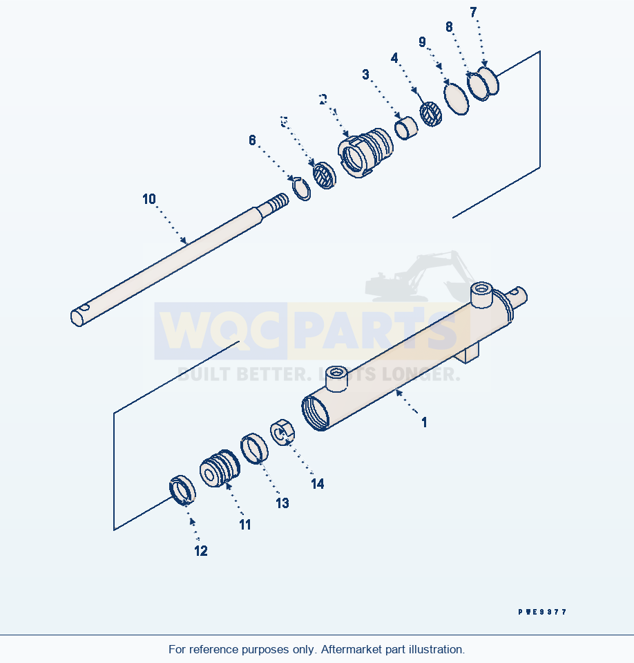 Komatsu WA320PT-5L Multi Coupler Lock Cylinder parts diagram
