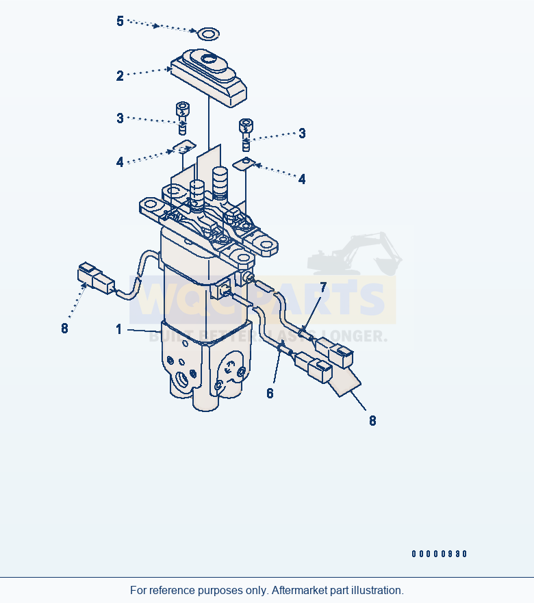 Komatsu WA320PT-5L P.P.C. Valve (For 2-Lever) parts diagram