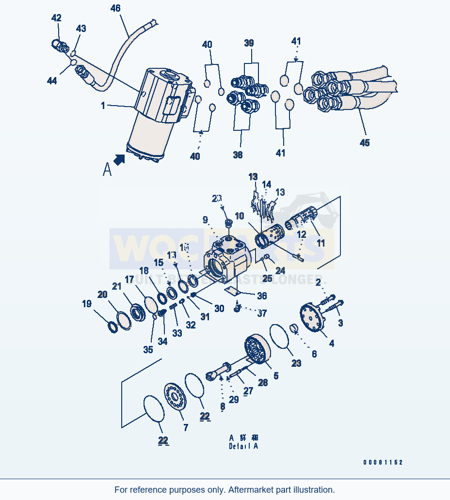 Komatsu WA320PT-5L Steering Demand Valve parts diagram