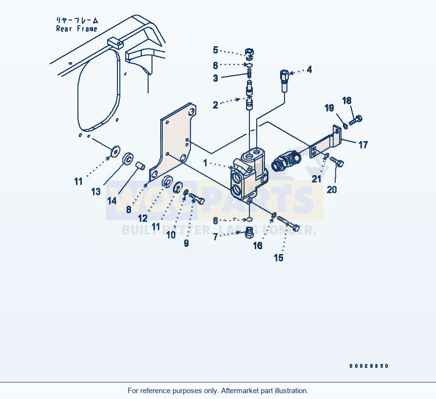 Komatsu WA320PT-5L Steering Valve (W/O Auxiliary Steering) parts diagram