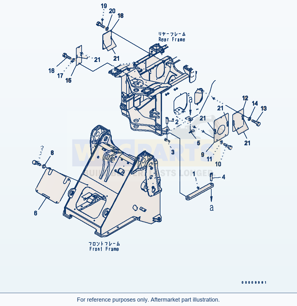 Komatsu WA320PT-5L Bar Lock And Cover (For 3-Spool Valve) parts diagram