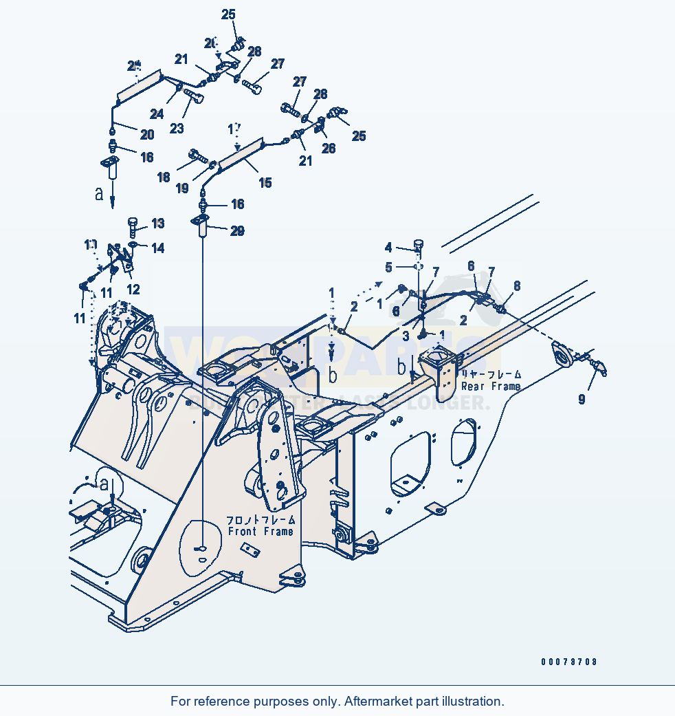 Komatsu WA320PT-5L Remote Grease parts diagram