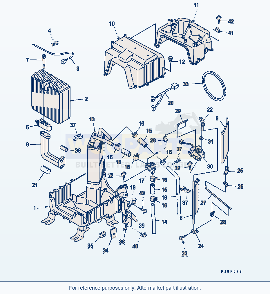 Komatsu WA320PT-5L Air Conditioner Heater (Case Assembly) parts diagram