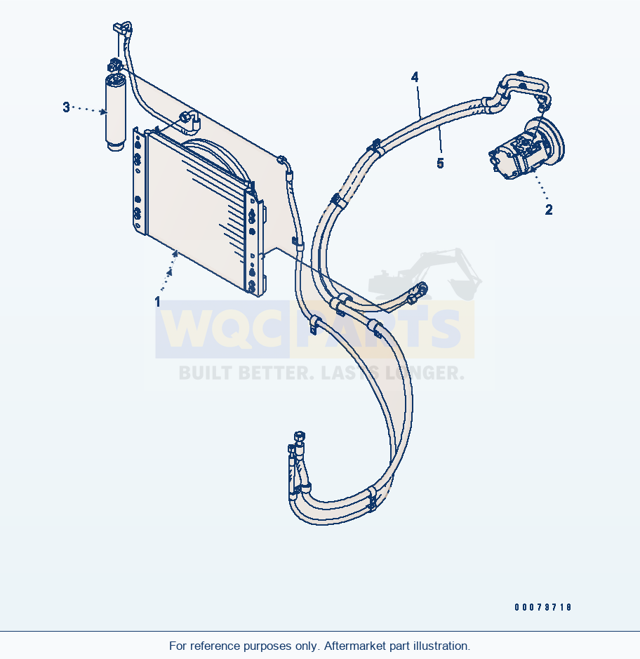 Komatsu WA320PT-5L Air Conditioner Kit parts diagram